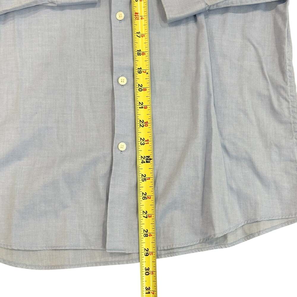 Calvin Klein Men's SlimFit Light Blue 100% Cotton Long Sleeve Button Down SZ XL - Picture 4 of 5